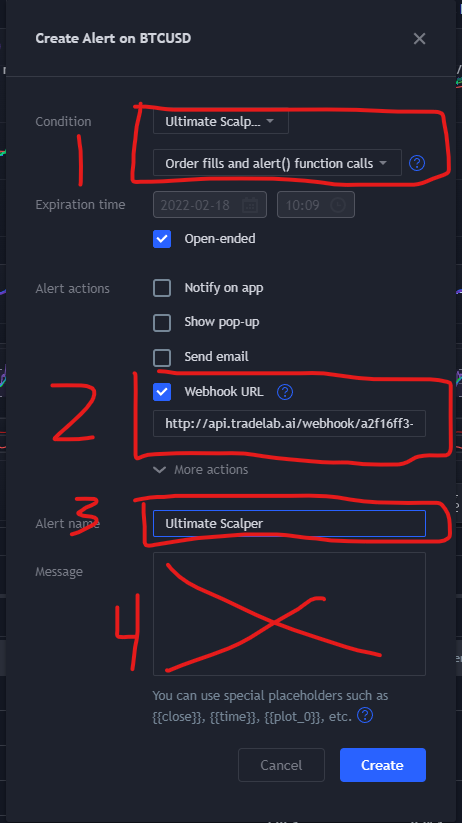 Setup Daviddtech indicator alert
